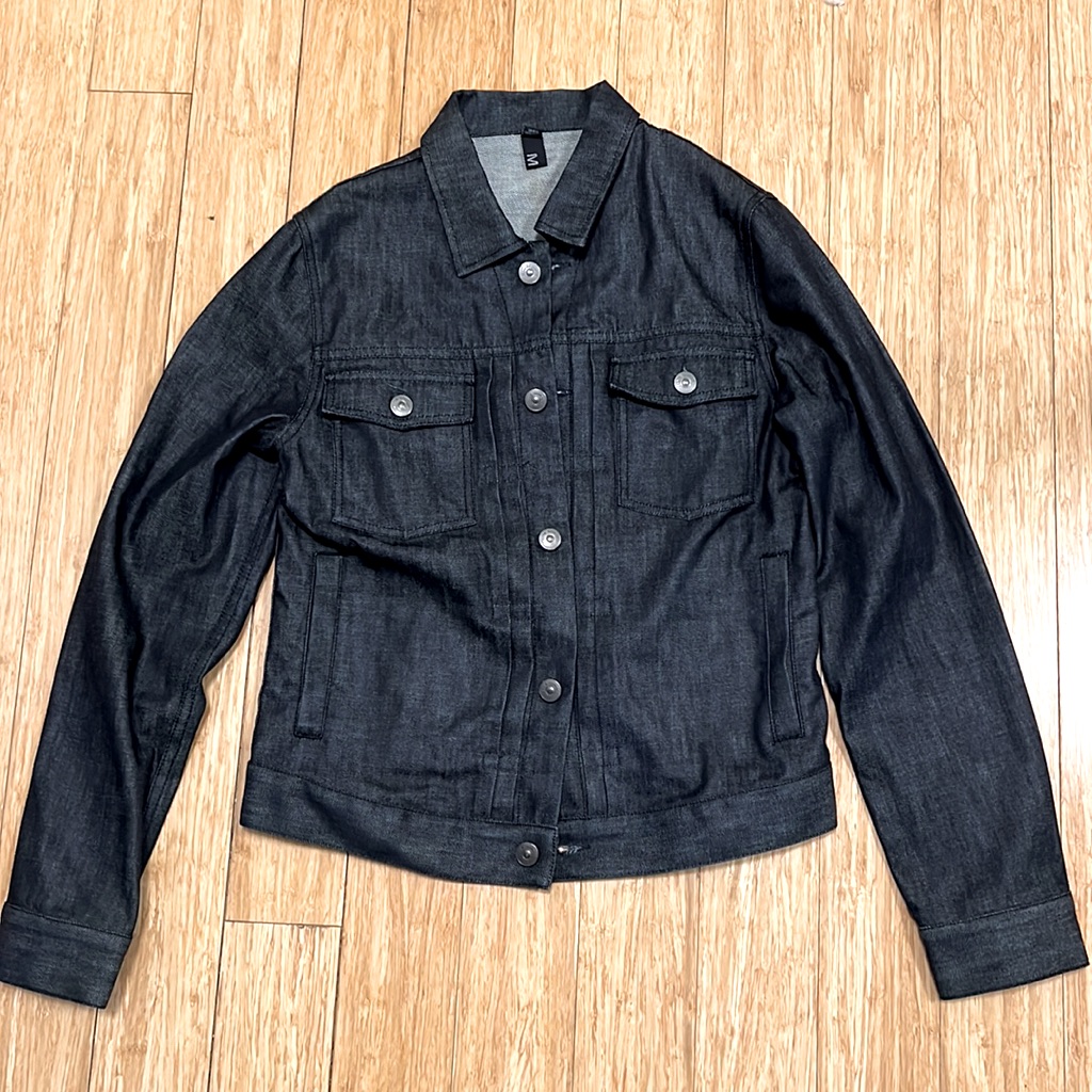 Club Monaco Black Denim Shirt Jacket